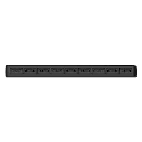 SHAKING TANK ARGB and PWM Fan hub,9 Ports RGB Hub,1 to 9 Multi Way Magnetic backplane Splitter 5V/3PIN Case Fan Hub Adapter PWM ARGB Fan Black - style: 1to9 ARGB&PWM Fan Hub