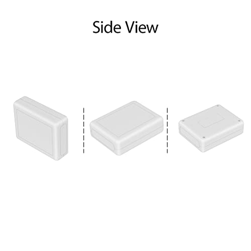 LeMotech Project Box 10 Pieces ABS Plastic Electrical Project Case Small Junction Box for Electronics White 3.54 x 2.75 x 1.10 inch (90 x 70 x 28 mm) - color: 10 pieces, size: 3.54"x 2.75"x 1.10"