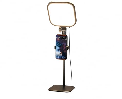 UBeesize Video Conference Light for Zoom Meetings, Dimmable Webcam Light for Computer with Phone Holder, 3000K–6500K Desk Lighting for Video Calls, Remote Work, Podcast, Live Streaming