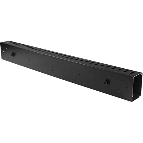 StarTech.com 3ft (1m) Vertical Cable Management Duct with Cover - 0U Open Slot Finger Duct Wire Raceway for 19 Inch Server Rack - Slotted Cord Channel (CMVER20UF) - style: Finger Duct