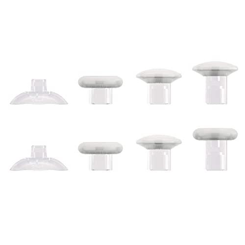 eXtremeRate ThumbsGear Interchangeable Ergonomic Thumbstick for PS5 Controller, for PS4 All Model Controller - 3 Height Domed and Concave Grips Adjustable Joystick - Transparent - color: Transparent