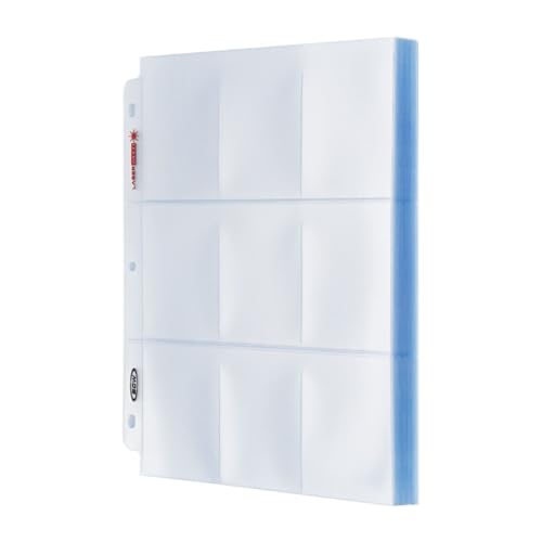 BCW LaserWeld 9 Pocket Pages - 500 Page Pack | Glass-Like Clear Flat Lay | Premium Ultra Flat and Clear Pocket Pages for Cards | Trading Card Binder Sleeves for Pokemon, MTG, Baseball, Basketball - style: 500 Pack