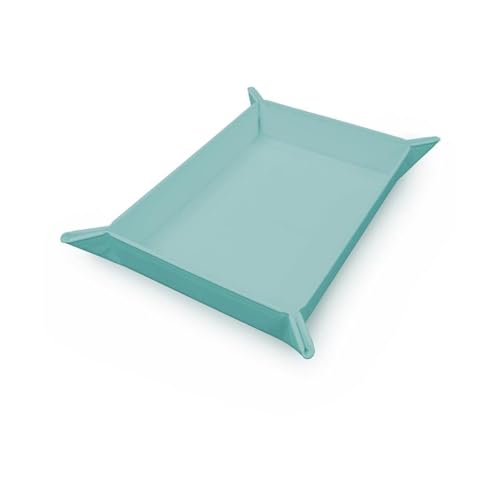 Ultra PRO - Vivid Magnetic Folding Dice Tray, Portable Compact Tabletop RPG Gaming Tool Accessory Durable Leatherette Foldable Dice Holder Mat - Light Blue