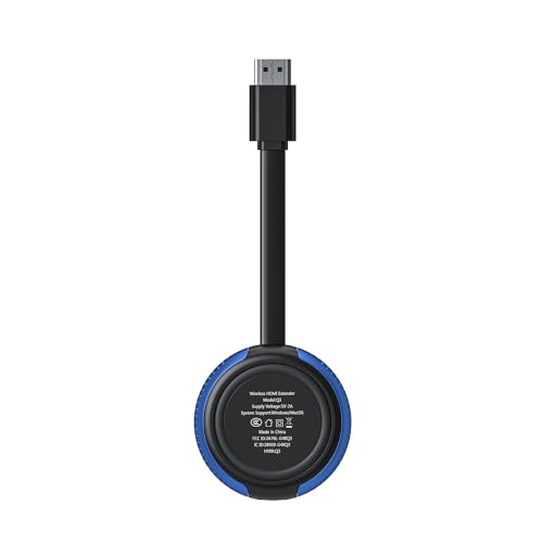 TIMBOOTECH Wireless HDMI Transmitter and Receiver 4K, Casting Media Video/Audio/File HDMI Wireless Extender 5G Kit for Laptop, Camera, Cable Box, Netfix, PS5, Phone to Monitor, Projector, HDTV 165FT - color: Blue