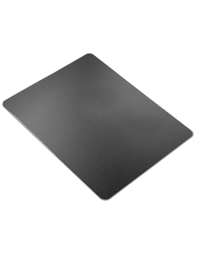 Vaydeer Hard Metal Aluminum Mouse Pad Clear Modern Smooth Magic Ultra Thin Double Side Design Mouse Mat Waterproof Fast and Accurate Control Compatible for Gaming and Office, Black, 9.05X7.08 Inch - color: Black, size: 9.1L x 7.1W inches