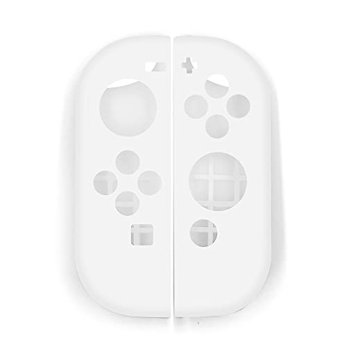 Soft Silicone Case Anti-Slip Shell Cover Replacement for Nintendo Switch Joycon Cover (White) - color: White