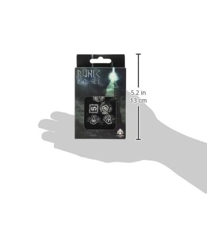 Q-Workshop Runic Dice Black/White (7) Board Game