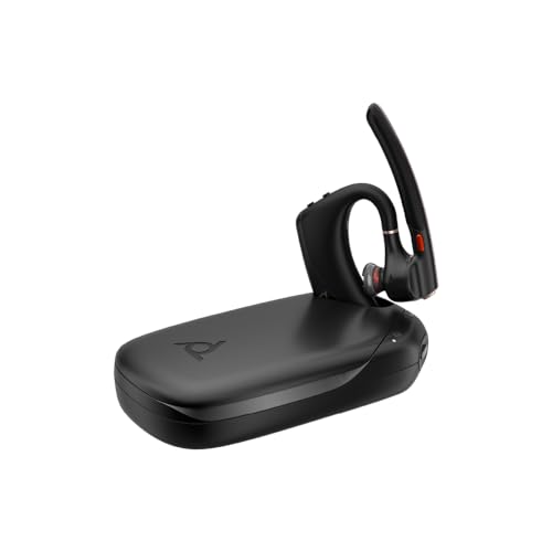 Poly Voyager Legend 50 UC Bluetooth Headset with Charging Case - 4 Noise-Canceling Mics, AI NoiseBlockAI & WindSmart Tech - Bluetooth Headphones with Mic, Smart Call Controls, All-Day Comfort - style: Legend 50 with Charging Case