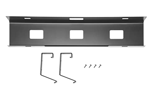 POUT Universal Wide Under Desk Cable Management Tray Organizer - 23.6 x 5.3 inch – for Wire/Cable Management - Hanging Easily Removable Rack with Cable Management Holes – Sturdy Stylish Black Steel - color: White