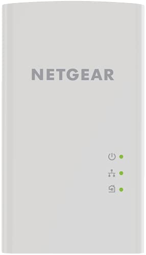 NETGEAR Powerline Adapter Kit, 1000 Mbps Wall-Plug, 1 Gigabit Ethernet Ports (PL1000-100PAS) - size: 1000 Mbps, style: 1 Gbps Kit