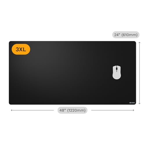 Glorious Gaming Mouse Pad GMP 2-3XL - Spill-Proof Mouse Pad, Optimised for Gaming Sensors, Balanced Surface for Speed & Control, Anti-fray Edges - 48" x 24" x 0.12" - Triple Extra Large Desk Mat