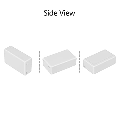 LeMotech Project Box 5 Pieces ABS Plastic Electrical Project Case Small Junction Box for Electronics White 2.83 x 1.65 x 0.91 inch (72x 42x 23 mm) - color: 5 pieces, size: 2.83"x 1.65"x 0.91"