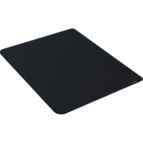 Razer Strider Hybrid Mouse Mat with a Soft Base & Smooth Glide, Black, L | Firm Gliding Surface, Anti-Slip Base, Rollable & Portable, Anti-Fraying Stitched Edges, Water-Resistant, Large - color: Classic Black, size: 15.8L x 17.7W inches