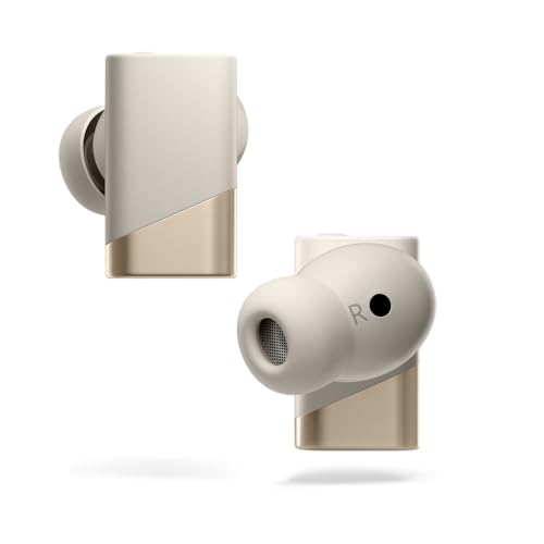 Status Pro X Wireless Earbuds, Triple Speaker Driver, Hi-Res Audio with LDAC, 52dB ANC, 6 Beamforming Mics with VoiceLoom AI for Clearest Calls (Moonbeam) - color: Moonbeam