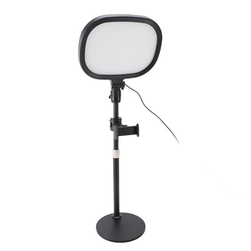 Video Conference Light Desktop Video Conference Lighting Kit with Adjustable Stand and Phone Holder for Zoom, Streaming, Video Recording, Makeup, Webcam Use