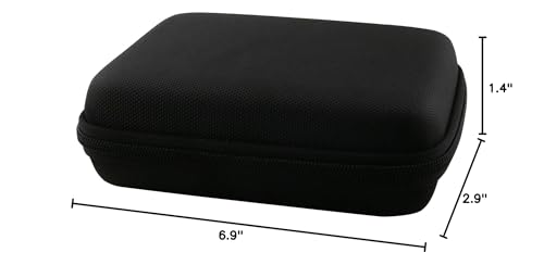 WERJIA Hard Carrying Case Compatible with RG447V/RG DS/XF40H Handheld Game Console, Mesh Pocket fits Cable, SD Card (Black) - color: Black