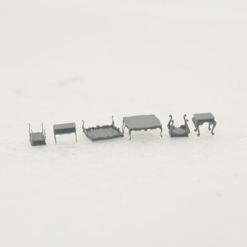 MRY-SFW Yao's Studio LYT48238 1/48 Miniature Factory Building Military Car Railroad Track Accessory Props Diorama Scenery Square Tea Coffee Table Low Table6pcs