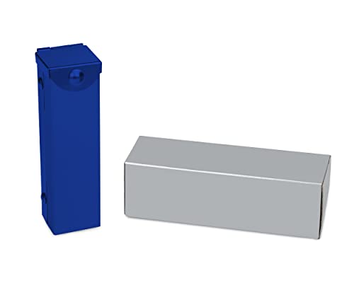 DS.DISTINCTIVE STYLE Aluminum Alloy Dice 5 Pieces 16mm Portable Metal Dices with Case 6 Sided Dice for Party Game - color: Blue, style: Rectangle