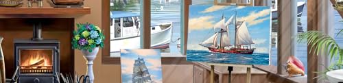 Ceaco - The Sailor's Studio - 1000 Piece Jigsaw Puzzle for Adults | Art by Victor McLindon, Made in USA, Recycled Board, Finished Size 26.6 x 19 in, Includes Poster, Frameable Art, Giftable