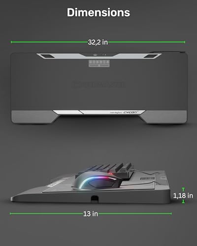 Couchmaster Lapboard³ with HORIZONLIGHT RGB Bar, Ultimate Ergonomic USB-Hub Gaming Lap Board for Couch and Bed, Large, Stable and Compatible with All Keyboards and Mice, Laptops, PCs, PS4/5, Xbox - color: Black Lapboard³