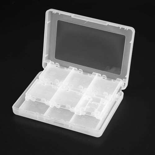 28-in-1 PP Game Card Case Holder - for Nintendo 3DS/DSL/DSI/LL, Cartridge Storage Box with 22 Slots + SD/TF Card Holders + Stylus Organizer(White) - color: White