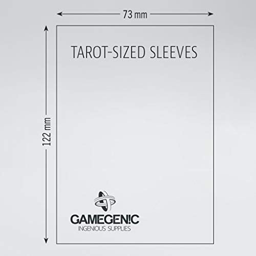 Prime Board Game Sleeves | Pack of 50 Extra-Clear Sleeves | 72 by 122 mm Card Sleeves Optimized for Use with Tarot Cards | Premium Card Protection | FFG Orange Color Code | Made by Gamegenic