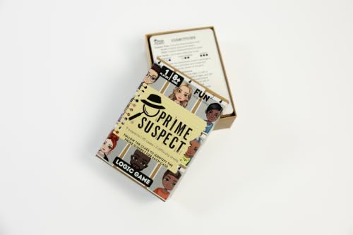 Prime Suspect Logic Game with 45 Case Cards | Single Player or Group Play | Ages 8+ | Compact Brain Teaser Game | Detective Game (Prime Suspect: Original)