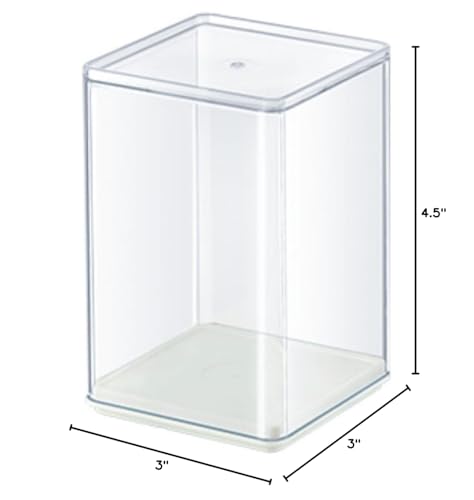 Clear Figure Display Case 3x3x4.5 inch Small Acrylic Figurine Storage Box Showcase for Collectibles Minifigure Mini Dolls Toys Organizer - size: Pack of 1