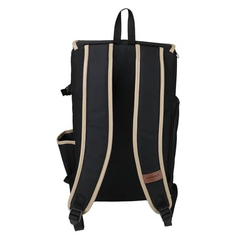 ENHANCE Designer Edition DnD Backpack - Stylish RPG Backpack for Dungeons and Dragons - Travel DnD Bag fits 4 Books and Binder with Miniature Storage, Map Holder, Comfortable Shoulder Straps (Black) - color: Black
