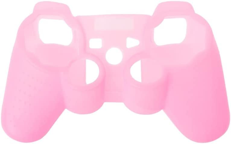 Silicone Case Soft Protective Skin Cover for PS3 Controller Gel Rubber Case Cover Replacement (Pink) - color: Pink