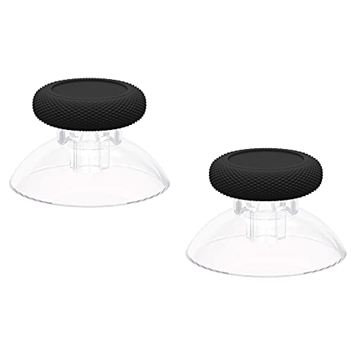 eXtremeRate Replacement Thumbsticks for Xbox Series X & S Controller, Joysticks Repair Kit for Xbox Wireless Controller, Custom Analog Stick Buttons for Xbox One S/X/Elite Controller - Black & Clear - color: Black & Clear