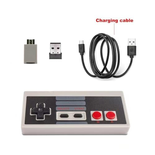ZAMPAM USB Wireless Controller Game Controller, 2.4G Wifi Wireless Gamepad Compatible with PC, Mac OS, Raspberry PI add Turbo Function 2 PACKS (Does Not Work with Mini Nes)
