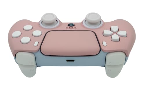 Custom Controllerzz Custom Wireless Controller Compatible with PS5 - Multiple Designs Available (Baby Pink & White Inserts) - color: Baby Pink & White Inserts