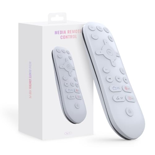 Media Remote Control Compatible with PlayStation 5,Gaming Remote for PS5 with TV Power/Volume Controls, Dedicated Streaming Buttons(Not Include Batteries)