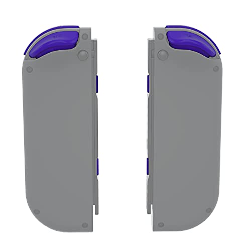 eXtremeRate DIY Full Set Buttons for Nintendo Switch & Switch OLED, Custom Replacement Buttons for JoyCon, ABXY Direction Keys SR SL L R ZR ZL + - Home Capture Trigger Buttons Springs - Purple - color: Purple