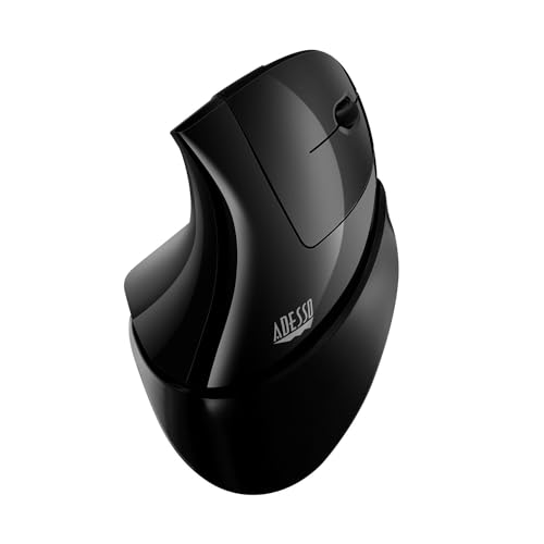 Adesso iMouse V30 Wireless Adjustable Vertical Ergonomic Mouse with Customizable Angles and DPI Switch - Advanced Optical Sensor Technology, Reduces Wrist Strain, 2.4GHz USB Receiver, TAA-Compliant