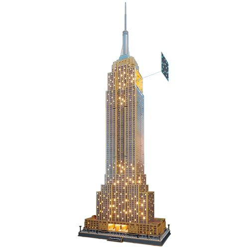 4D Build Empire State Building Replica 3D Puzzle Model Kit for Adults | 479 Premium EPS Foam Pieces, No Glue or Tools Required, Home Decor Collectible Figure for Display, Screen-Free Hobby Ages 12+