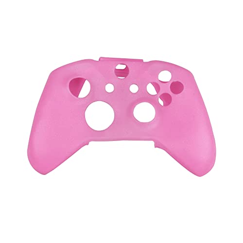 RALAN Glitter Controller Skin for Xbox One, Anti-Slip Silicone Controller Cover Protector Compatible for Xbox 1 Wireless/Wired Gamepad Joystick with 4 Thumb Grips Caps and Black Pro Thumb Grip x 8 - color: Pink