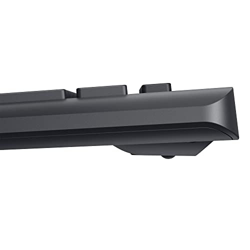Dell Wireless Keyboard and Mouse KM3322W | USB Receiver, 2.4 GHz, Optical Sensor, 1000 DPI, AES-128 Encryption, AA Battery, 2 AAA Batteries, Black