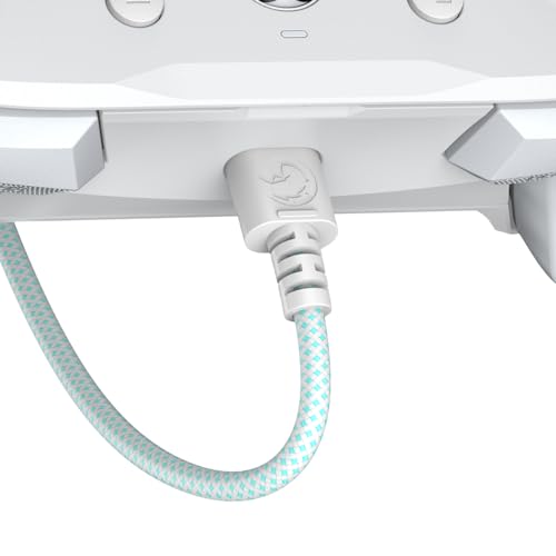 GameSir USB-C Cable for G7 SE, G7, T4 Kaleid (White & Cyan) - color: White & Cyan