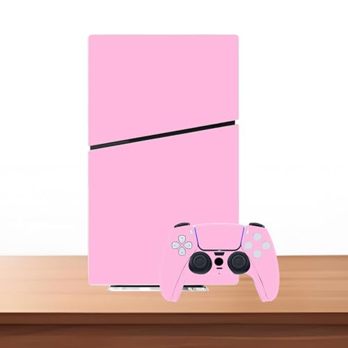 Skin Sticker Compatible with PS5 Slim Digital Console Controller (Pink) | Protective Decal Cover, Game Device Vinyl - color: Pink