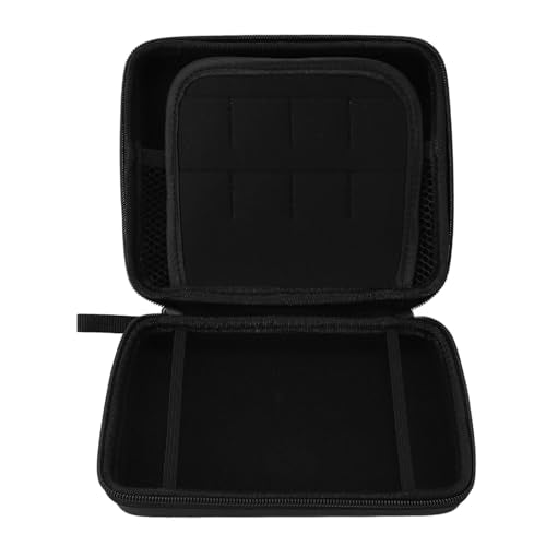 Carrying Case for 2DS with 8 Game Card Holders Protective Hard Shell Travel Carrying Case Pouch for Console Accessories Shockproof Dust Proof (Black) - color: Black