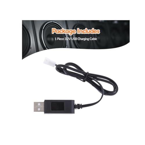 Gazechimp 3.7v Lithium Battery Charger | Replacement for Carrera Mario Remote Control RC Car Battery, USB Charging Cable Cord XH2.54mm 2P female connector