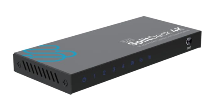 Sewell SplitDeck 4K, 4K 60Hz HDMI Splitter with Downscaling to 1080p. Automatic, Downscaling, and EDID Modes. (1x4) - size: 1x4