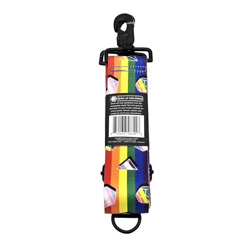Rollacrit Gelatinous Cube 55-inch Bag Strap - Nylon Strap for Bag of Holding Messenger Bag, Purses, Cross-body bags, game bags - style: Rainbow