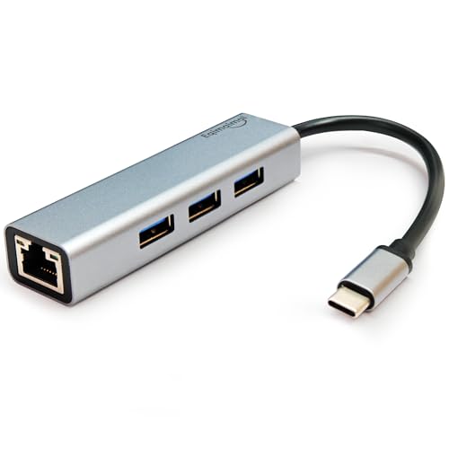 USB c hub ethernet,USB C Hub with RJ45 Gigabit Ethernet,Thunderbolt 4/3 to Ethernet Adapter,USB C to Network Adapter Compatible with MacBook Pro/Air, iPad Pro,Laptop,Chromebook,and More - color: USB C-GRAY