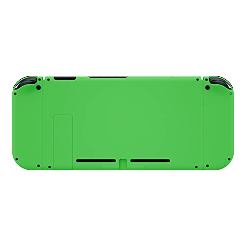 eXtremeRate DIY Replacement Shell Buttons for Nintendo Switch, Soft Touch Back Plate for Switch Console, Custom Housing Case with Full Set Buttons for Joycon Handheld Controller - Green - color: Green