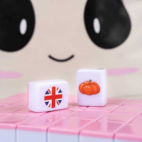 drizzle 65 Tiles Seaside Escape Blocks Game 30mm - Instruction Manual Panda Bag - National Flag & Vegetables Patterns - color: Flag + Vegetables, size: 65 Tiles