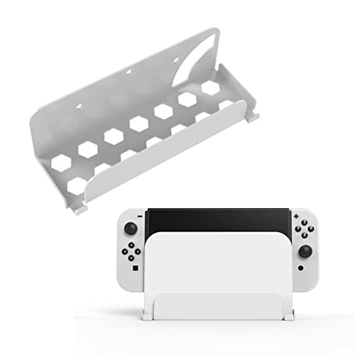 Wall Mount for NS Switch, Controller Wall Mounted Hanger Holder Console Storage Rack Space-saving Behind TV for Switch OLED