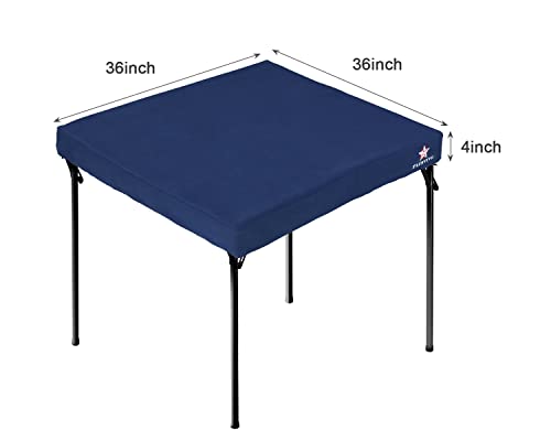 Plusvivo Game Table Cover - Mahjong, Poker, Bridge - Machine Washable Felt - 36" x 36" Blue - color: Blue